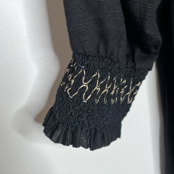 Anthropologie Sunday In Brooklyn Smocked Top Womens Small Off The Shoulder Boho - Picture 3 of 8